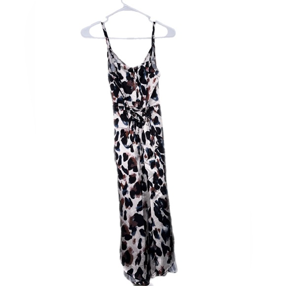 KAI KRISTENA BOUTIQUE Leopard Print Layered Maxi Dress size small - Picture 2 of 5